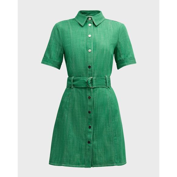 Shoshanna 'Archie' Green Cotton Dress Size 2